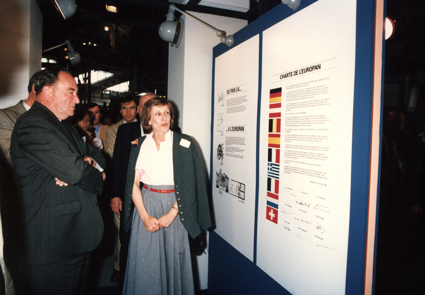 Danièle Valabrègue au lancement de la session EUROPAN 1 en 1989
